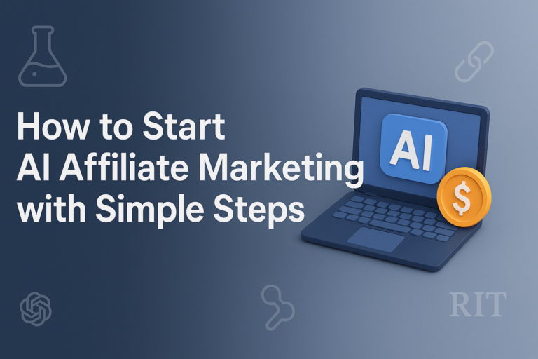 An image about a blog that teaches how to Start AI Affiliate Marketing with Simple Steps