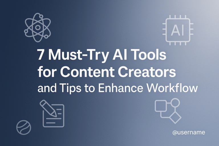 7 AI tools and pro tips for content creators