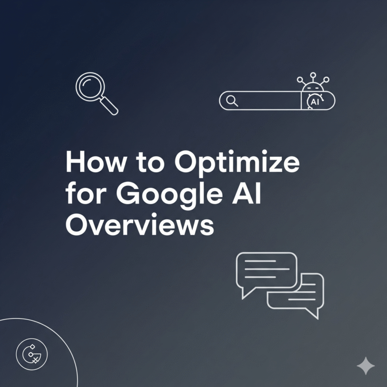 create an image for: How to Optimize for Google AI Overviews
