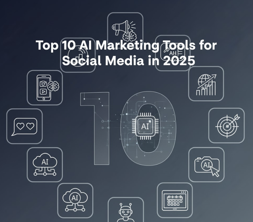 Top 10 AI Marketing Tools for Social Media in 2025